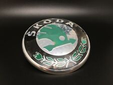 SKODA 80MM LOGO BORCHIA SIGLA BADGE EMBLEMA FREGIO STEMMA SCRITTA TARGHETTA NOME