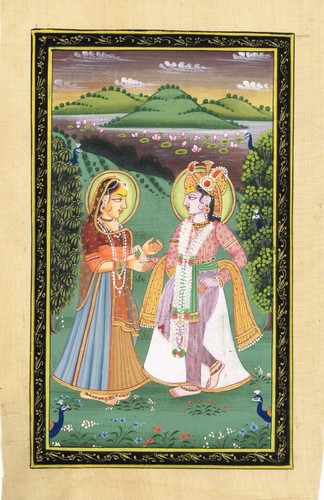 Dipinto religioso radha - dipinto, di