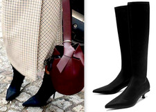 ZARA STIVALI NERI PULL ON