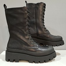 STIVALI DONNA ANFIBI  pelle pu