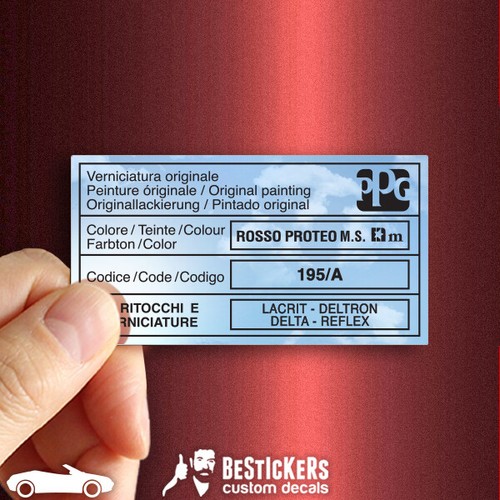 Adesivo etichetta alfa - 1,