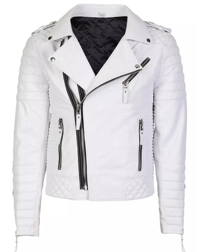 Giacca moto uomo bianca - moto,