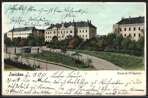 Litografia zwickau caserma - litografia,