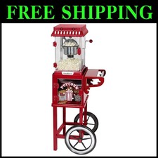 Macchina per Popcorn Cinema con Bollitore Antiaderente, Rosso