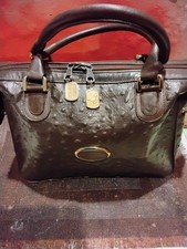 BORSA LUSSO SILVANO BIAGINI in STRUZZO, interno Pelle