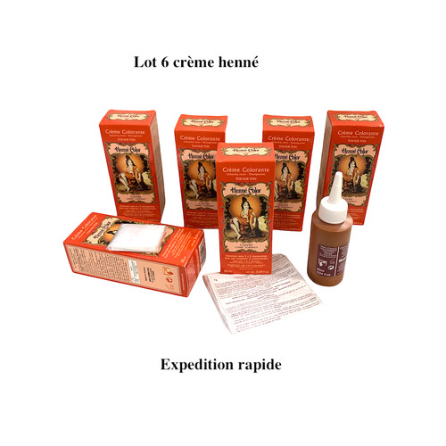 Lot crèmes henné cuivre - lot, 6