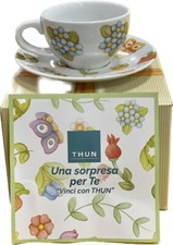 THUN SET 6 TAZZINE CAFFE' CON PIATTINO LINEA COUNTRY