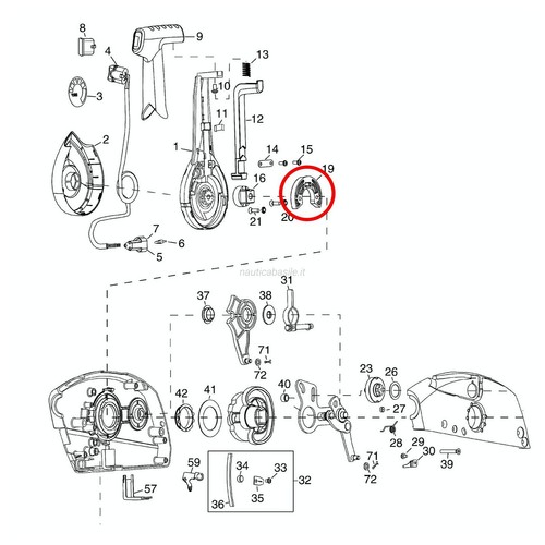 Blocco cambio marce - marce, evinrude