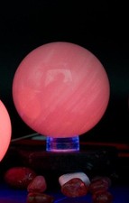 Pink Mangano Calcite Sphere UV