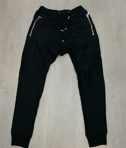 Felpa balmain biker nera - balmain,