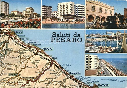 Mappa stradale pesaro - stradale, porto