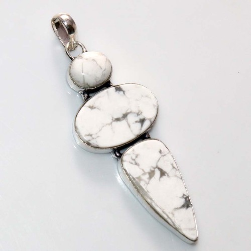 Ciondolo howlite grande - ciondolo,