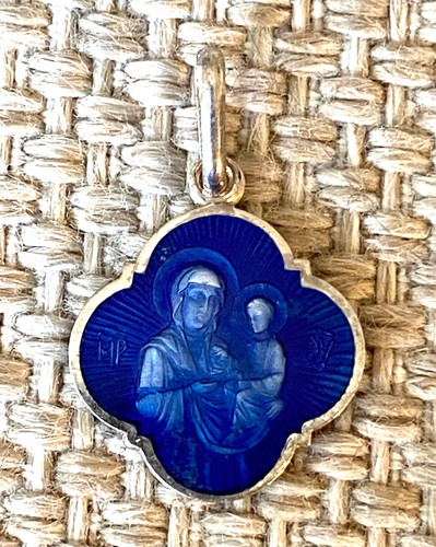 Madonna smaltata cloisonné