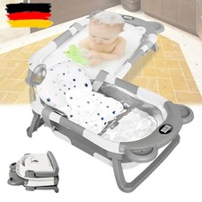 Faltbare Baby Badewanne.Babywanne mit Kissen Anti-Rutsch Babybadewanne Badematte