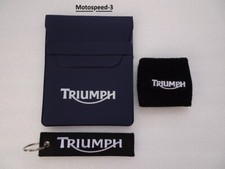 porta documenti  triumph blu scuro  + polsino + portachiavi  
