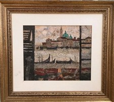 Dipinto Olio Su Tavola Di Alcione Gubellini Venezia XX Secolo