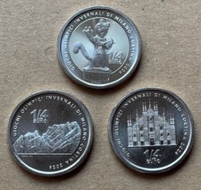 ITALIA 2025 GIOCHI OLIMPICI MILANO CORTINA 3 MONETE 1/4 EURO 0,25 disponibili