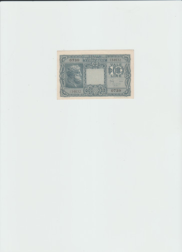 Banconote italia lire giove - italia,