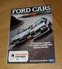 Brochure Ford 1982 Granada Ghia X Capri Calypso Escort XR3 Fiesta XR2 Cortina