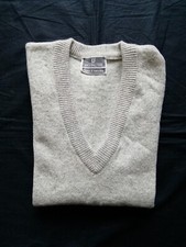 Gilet uomo Luca D'Altieri XXL Maglione smanicato caldo trecce lana angora panna