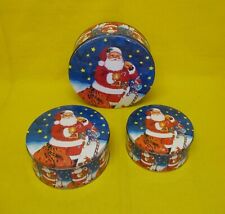 ✅ SPLENDIDE TRE SCATOLE TEMA NATALIZIO IN LATTA VINTAGE - 4218