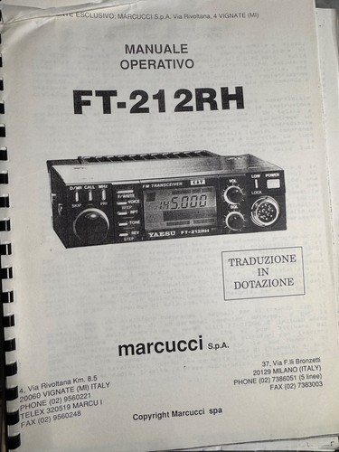 Manuale yaesu ft212rh - manuale,