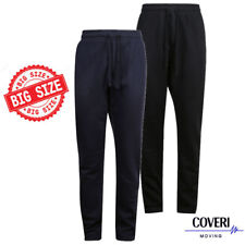 Pantaloni tuta uomo felpato pesante cotone taglie forti blu nero 3xl 4xl 5xl 6xl
