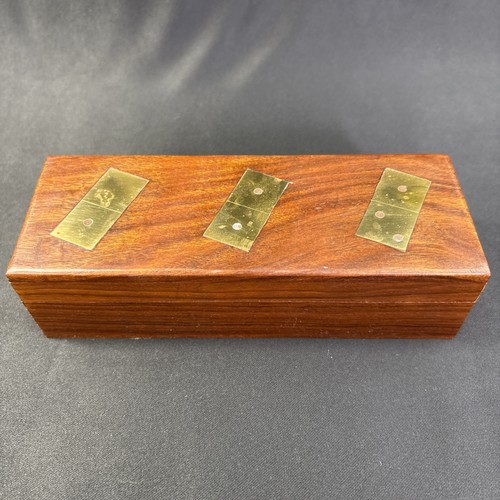 Domino box intarsiato legno - legno, e