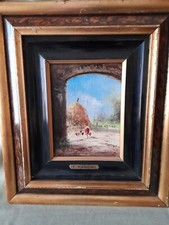 PITTORI ITALIANI OLIO SU CARTONE TELATO PAESAGGIO AGRESTE FRANCESCO MANCINI