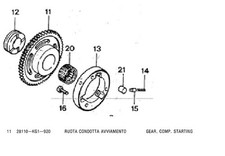 Ingranaggio ruota libera