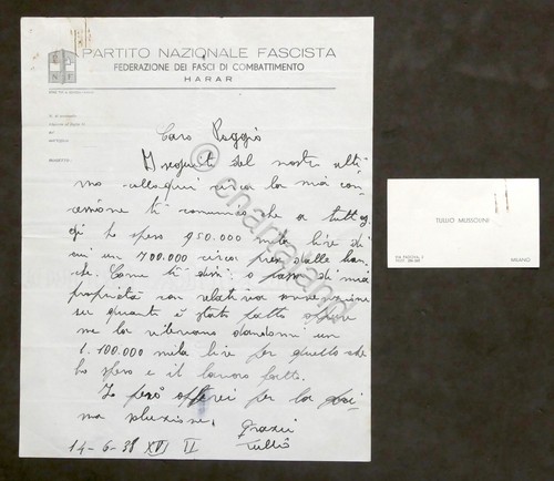 Lettera con autografo - , di