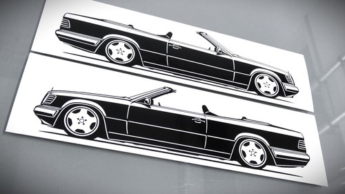 Adesivo mercedes w124 cabrio - adesivo,