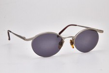 1990s vintage eyeglasses STUDIO LINE 598 frame round silver eyeglasses 90s