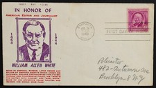 U.S. Used Stamp Scott #960 3c William Allen White WCO First Day Cover