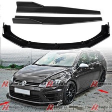 Spoiler labbro paraurti anteriore + gonna laterale corta per Golf MK7 MK7.5 GTI R 14-19