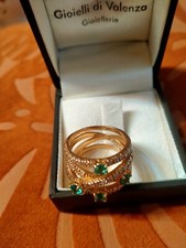 anello in oro rosa, diamanti e