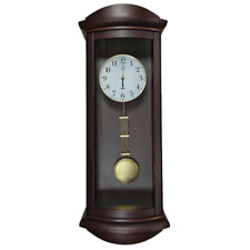 020 Orologio a pendolo da parete in legno radiocontrollato suoneria wenstminster