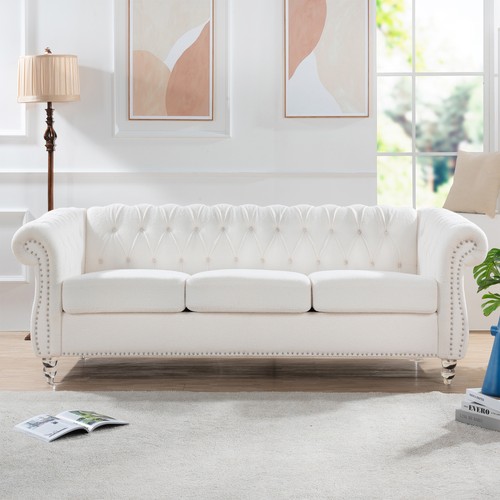 Rolled arm chesterfield - rolled,