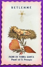 SANTINO HOLY CARD, FIORI DI TERRA SANTA DA BETLEMME -RIF. 10254