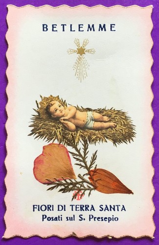 Santino holy card - santino, fiori