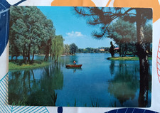cartolina - CASTEL SAN PIETRO TERME , BOLOGNA - IL LAGO ,PESCA SPORTIVA -viagg.