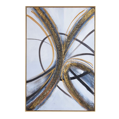 Quadro astratto oro - , su