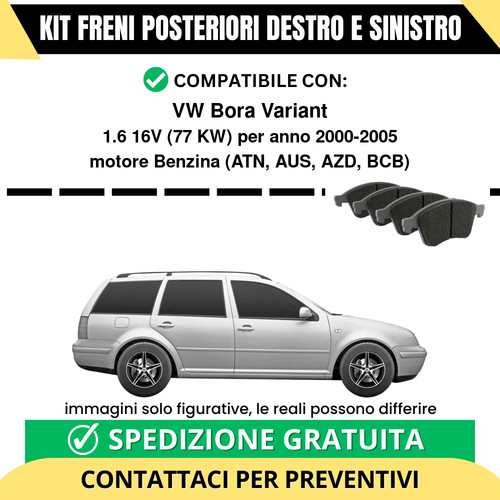 Pastiglie freno posteriori - pastiglie, vw