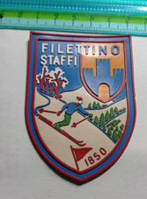 VECCHIA PATCH TOPPA DISTINTIVO CAMPI DA SCI FILETTINO CAMPO STAFFI GOMMATA