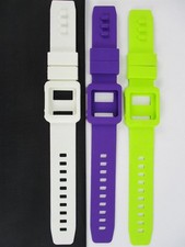 Cinturino orologio silicone bianco+viola+verde cinturino da polso cover Apple iPod Nano 6