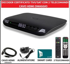 decoder satellitare ricevitore tivusat hd con tessera scheda card tvsat inclusa