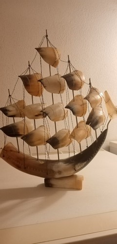Vintage barca vela in - a,