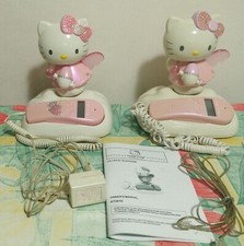 Lotto DUE telefoni Hello Kitty + alimentatore + filo + fotocopia istruzioni