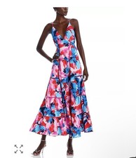 Maxi abito floreale acqua