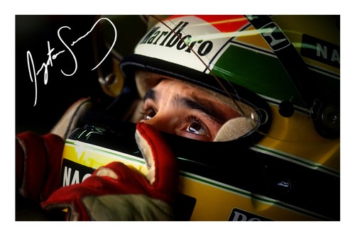 Ayrton senna signed photo - senna,